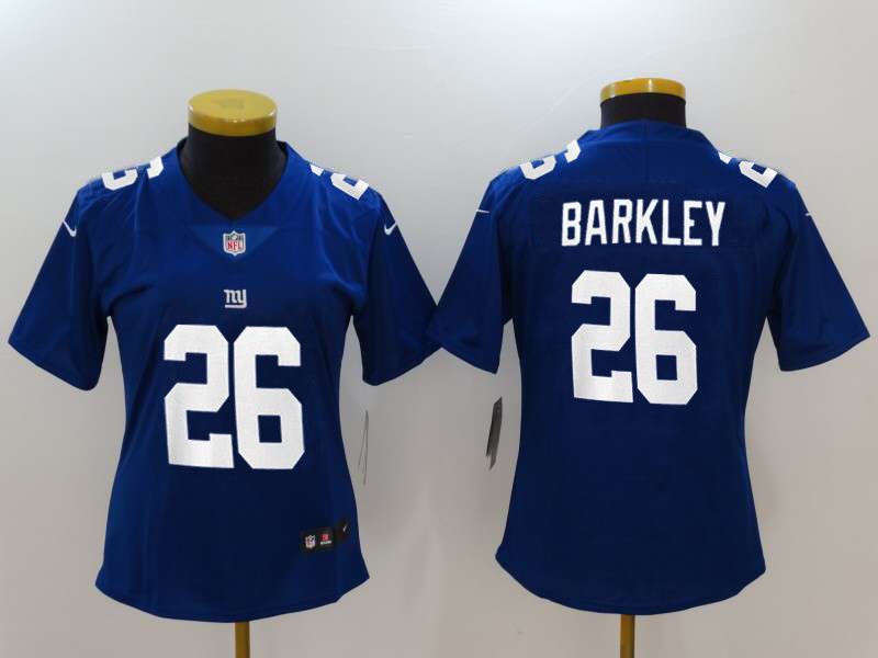 Women New York Giants #26 Barkley Blue Nike Vapor Untouchable Limited NFL Jerseys->new york giants->NFL Jersey